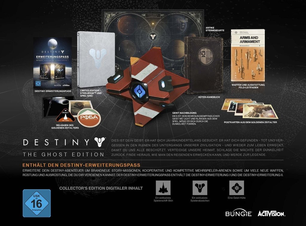 Destiny The Ghost Collectors Edition Content