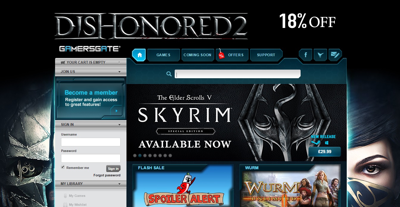 Gamersgate - Website - Screenshot