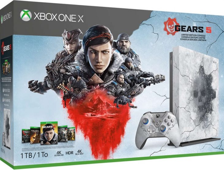 Gears 5 Xbox One X Limited Edition Console - box