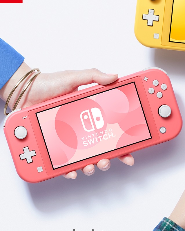 nintendo switch lite coral with animal crossing