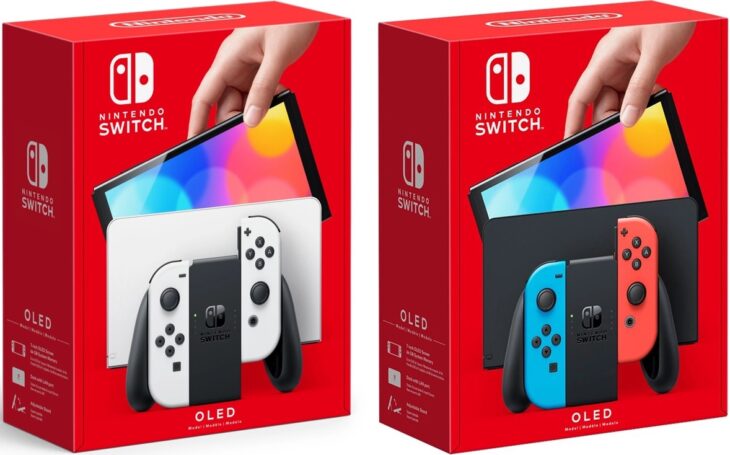Nintendo Switch OLED console - White and Red Neon - Reveal