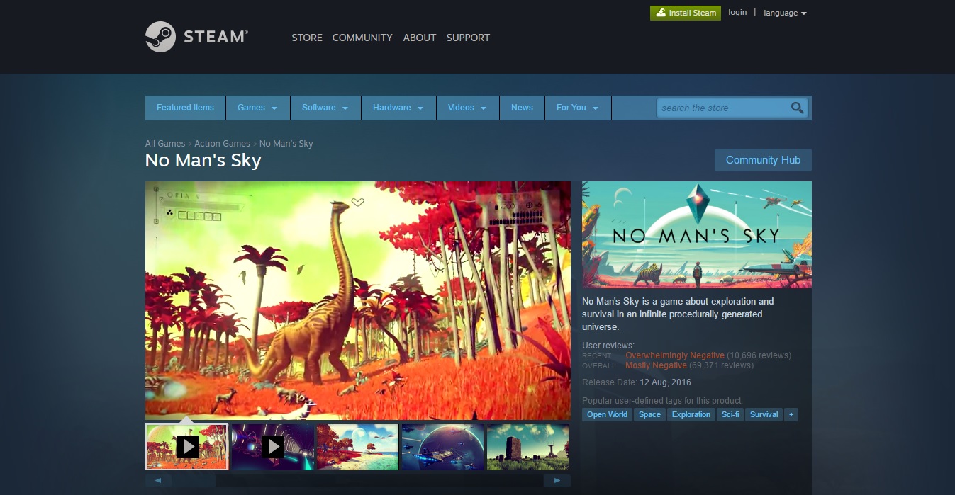 No Man's Sky on Steam