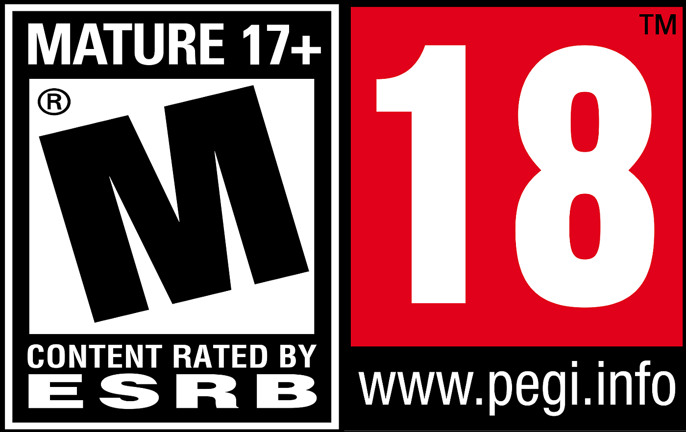 PEGI 18 - ESRB M