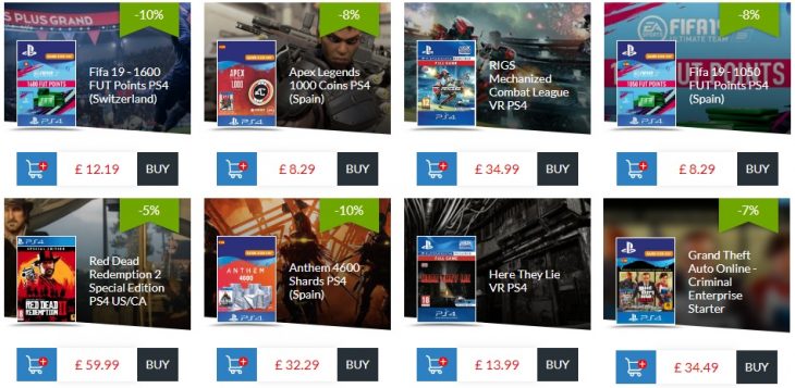 Buy ps4 game clearance codes online