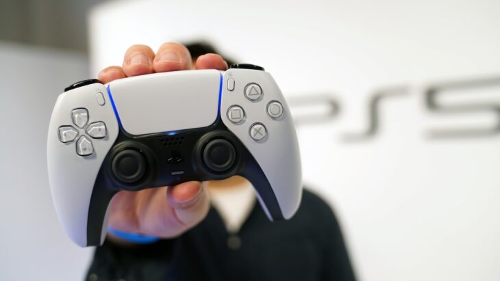 PS5 controller in a hand