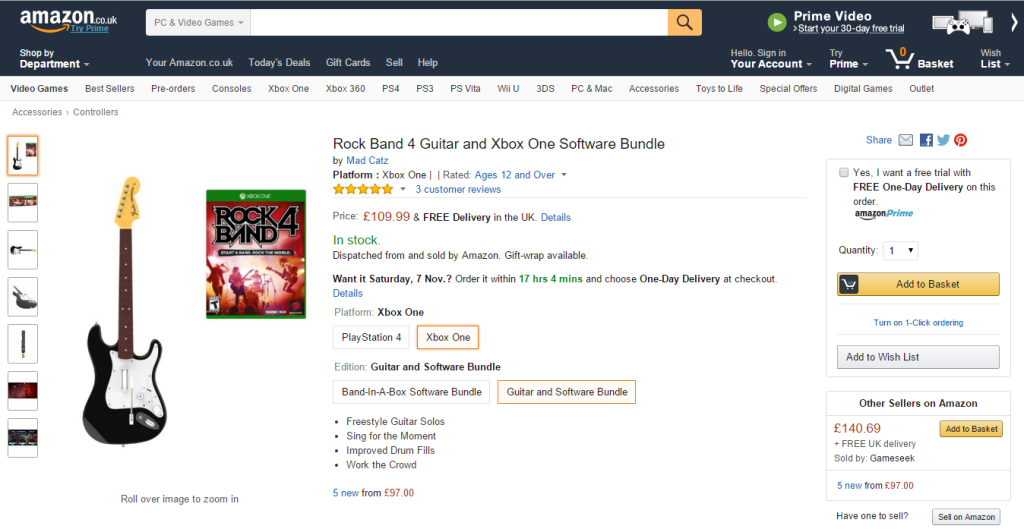 Rock Band 4 - Amazon review
