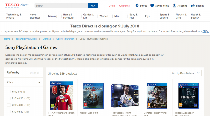 tesco psvr