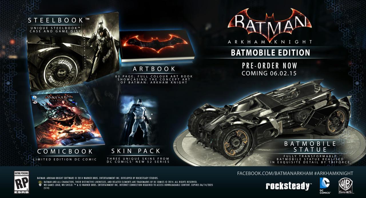 batman arkham knight batmobile edition