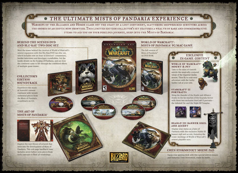 World of Warcraft Mists of Pandaria Collector's Edition 